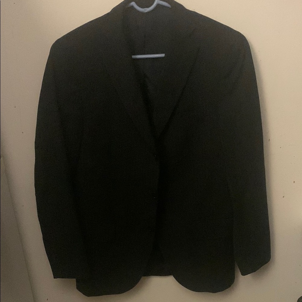 Stunning Classic Caracciolo Napoli Black Italian Blazer w/faint pinstripes SZ 38